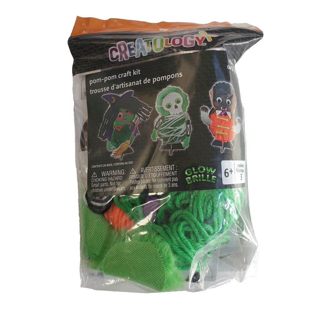 Creatology Halloween Pom-Pom Craft Kit Makes 3 Ages 6+
